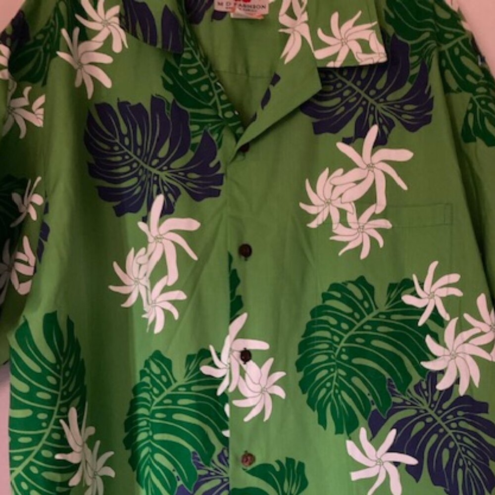 HAWAII MD FASHION MADE MENS ALOHA RESORT BEAUTY MONSTERA TAHITIAN JASMINE 2XL
